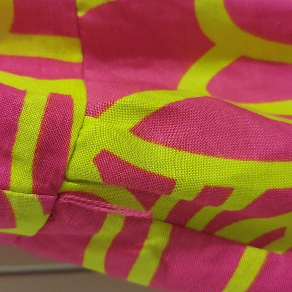 Ashley Stewart Tropical Floral Print Dress Size 24 Pink Green Chartreuse - Picture 6 of 16